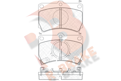 RB0611 R BRAKE Комплект тормозных колодок, дисковый тормоз