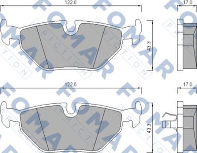 FO476581 FOMAR Friction Комплект тормозных колодок, дисковый тормоз