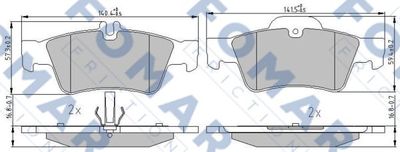 FO914481 FOMAR Friction Комплект тормозных колодок, дисковый тормоз