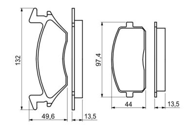 0986460985 BOSCH Комплект тормозных колодок, дисковый тормоз