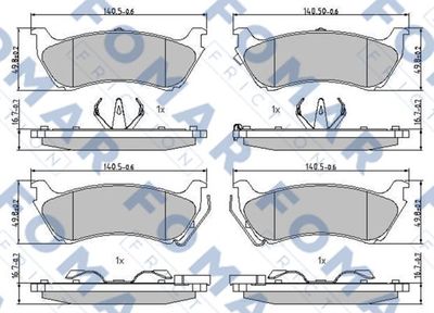 FO922381 FOMAR Friction Комплект тормозных колодок, дисковый тормоз