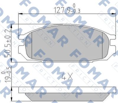 FO487681 FOMAR Friction Комплект тормозных колодок, дисковый тормоз