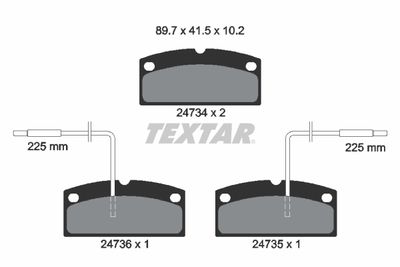 2473401 TEXTAR Комплект тормозных колодок, дисковый тормоз