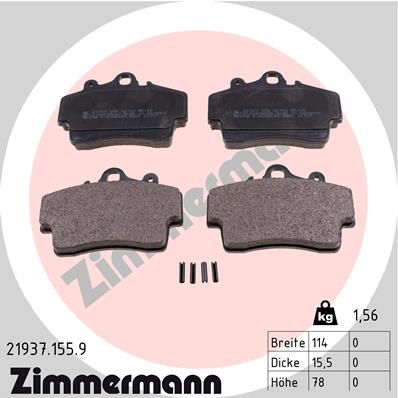 219371559 ZIMMERMANN Комплект тормозных колодок, дисковый тормоз