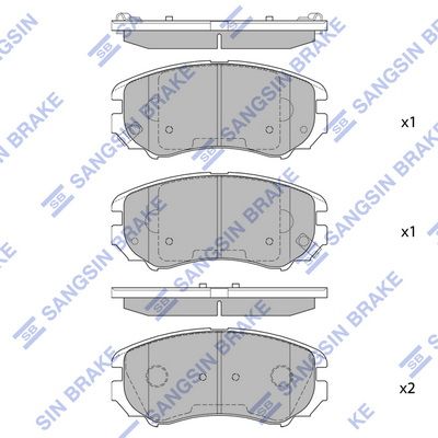 SP1155 Hi-Q Комплект тормозных колодок, дисковый тормоз