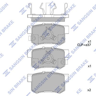 SP2116 Hi-Q Комплект тормозных колодок, дисковый тормоз