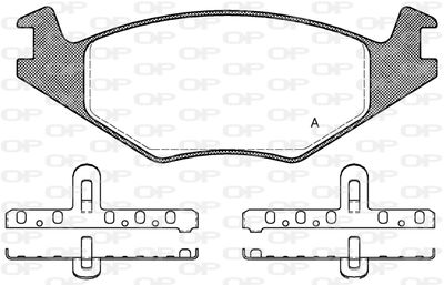BPA017120 OPEN PARTS Комплект тормозных колодок, дисковый тормоз