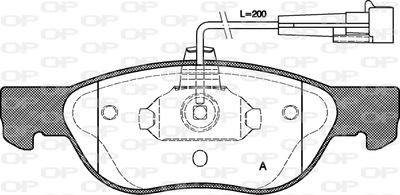 BPA058711 OPEN PARTS Комплект тормозных колодок, дисковый тормоз