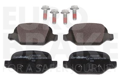 5502222386 EUROBRAKE Комплект тормозных колодок, дисковый тормоз