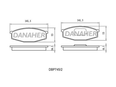 DBP7452 DANAHER Комплект тормозных колодок, дисковый тормоз
