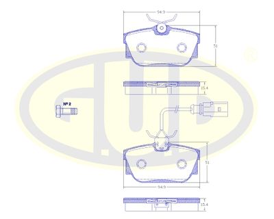 GBP880130 G.U.D. Комплект тормозных колодок, дисковый тормоз