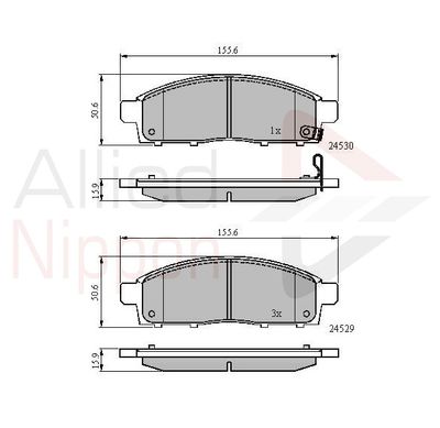 ADB31584 COMLINE Комплект тормозных колодок, дисковый тормоз