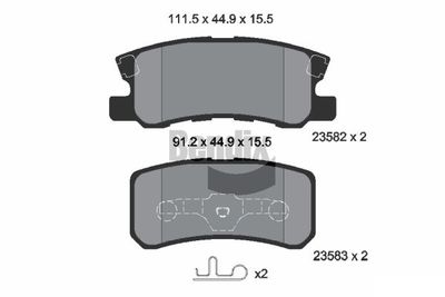 BPD1199 BENDIX Braking Комплект тормозных колодок, дисковый тормоз