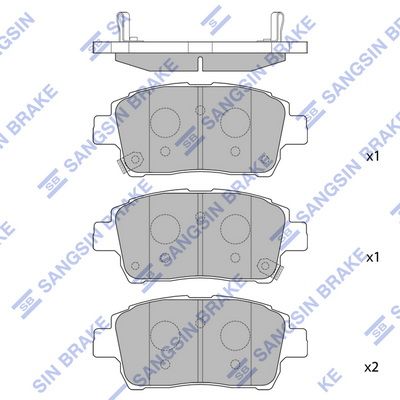 SP1244 Hi-Q Комплект тормозных колодок, дисковый тормоз