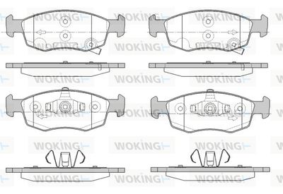 P072334 WOKING Комплект тормозных колодок, дисковый тормоз