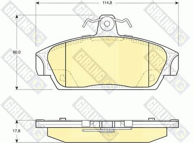 6108591 GIRLING Комплект тормозных колодок, дисковый тормоз