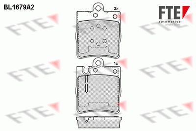 BL1679A2 FTE Комплект тормозных колодок, дисковый тормоз