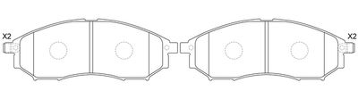 FP0888 FIT Комплект тормозных колодок, дисковый тормоз