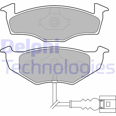 LP1709 DELPHI Комплект тормозных колодок, дисковый тормоз
