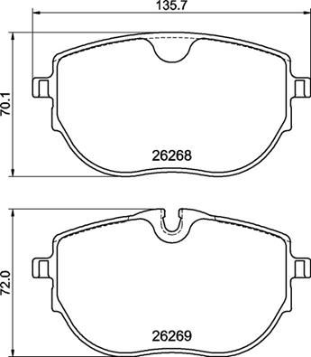 P85187 BREMBO Комплект тормозных колодок, дисковый тормоз