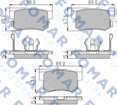 FO860781 FOMAR Friction Комплект тормозных колодок, дисковый тормоз