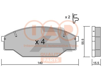 70417061P IAP QUALITY PARTS Комплект тормозных колодок, дисковый тормоз