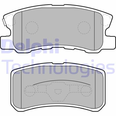 LP1691 DELPHI Комплект тормозных колодок, дисковый тормоз