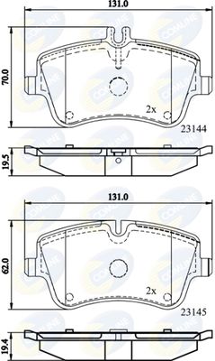 CBP0854 COMLINE Комплект тормозных колодок, дисковый тормоз