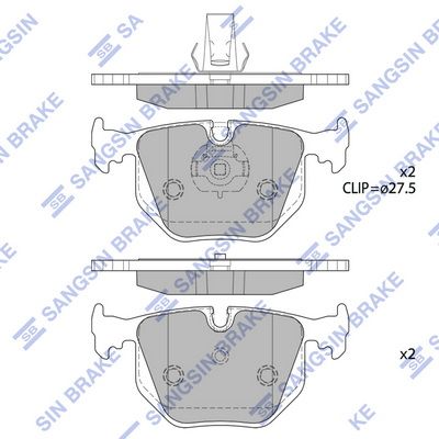SP2168 Hi-Q Комплект тормозных колодок, дисковый тормоз