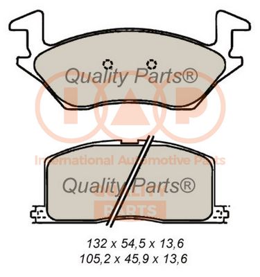 70417088 IAP QUALITY PARTS Комплект тормозных колодок, дисковый тормоз