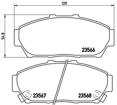 P28048 BREMBO Комплект тормозных колодок, дисковый тормоз