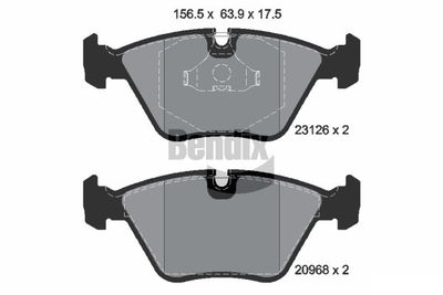 BPD1928 BENDIX Braking Комплект тормозных колодок, дисковый тормоз