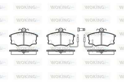 P046332 WOKING Комплект тормозных колодок, дисковый тормоз