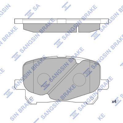 SP1591 Hi-Q Комплект тормозных колодок, дисковый тормоз