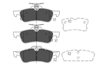 KBP9106 KAVO PARTS Комплект тормозных колодок, дисковый тормоз