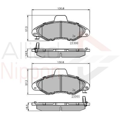 ADB3393 COMLINE Комплект тормозных колодок, дисковый тормоз