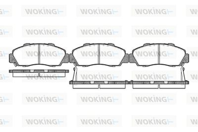 P251302 WOKING Комплект тормозных колодок, дисковый тормоз