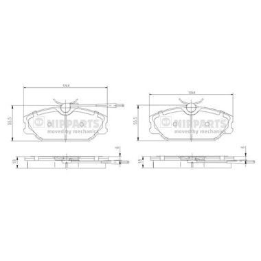 N3600917 NIPPARTS Комплект тормозных колодок, дисковый тормоз