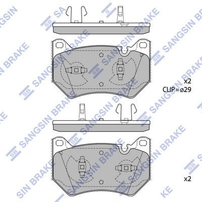 SP4518 Hi-Q Комплект тормозных колодок, дисковый тормоз
