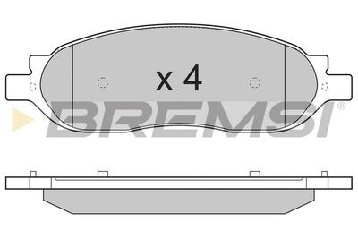 BP3307 BREMSI Комплект тормозных колодок, дисковый тормоз