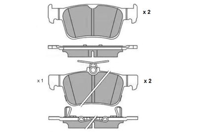 121763 E.T.F. Комплект тормозных колодок, дисковый тормоз
