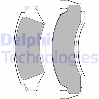 LP1169 DELPHI Комплект тормозных колодок, дисковый тормоз
