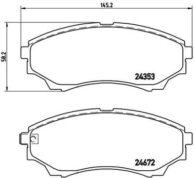 P24086 BREMBO Комплект тормозных колодок, дисковый тормоз