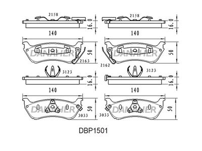 DBP1501 DANAHER Комплект тормозных колодок, дисковый тормоз