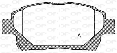 BPA097112 OPEN PARTS Комплект тормозных колодок, дисковый тормоз