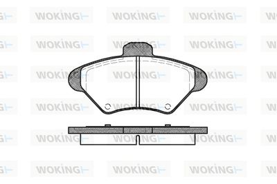 P552300 WOKING Комплект тормозных колодок, дисковый тормоз