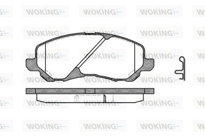 P904302 WOKING Комплект тормозных колодок, дисковый тормоз
