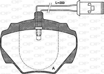 BPA022201 OPEN PARTS Комплект тормозных колодок, дисковый тормоз