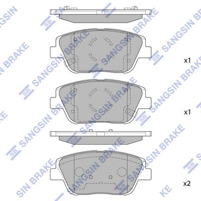 SP1398 Hi-Q Комплект тормозных колодок, дисковый тормоз