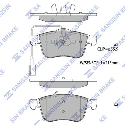 SP4081 Hi-Q Комплект тормозных колодок, дисковый тормоз